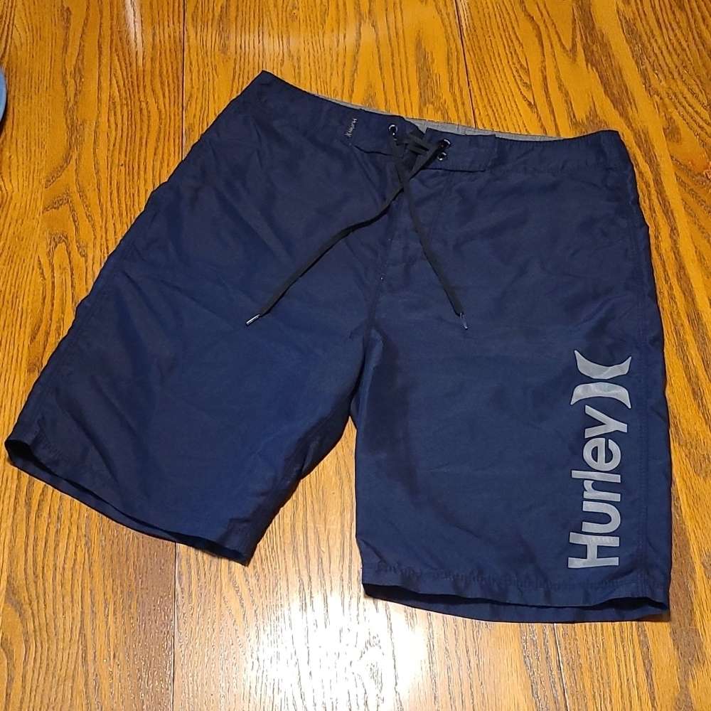 Hurley Navy Blue Board Shorts - Size Men's 30
